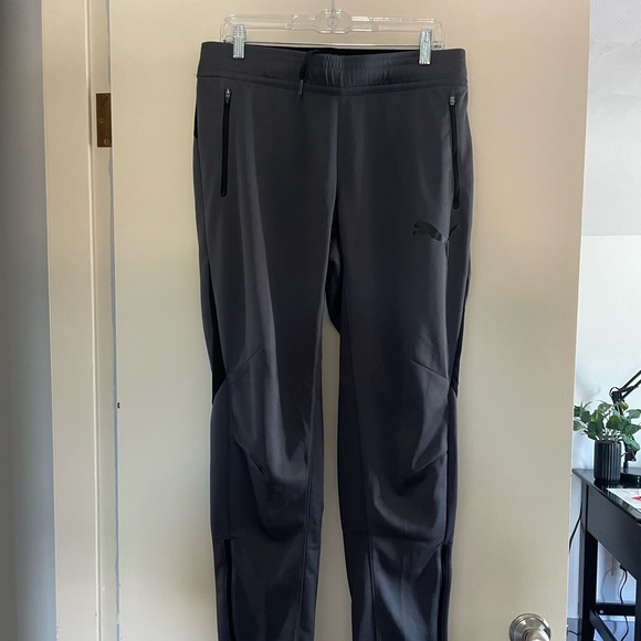 Puma Men's Gray Track Pants - Picture 1 of 4